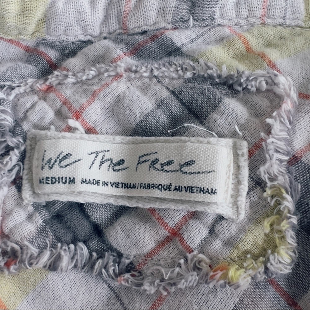 We the Free Oversized Pink Plaid Seeking Starlight Shirt Shacket SZ M - Picture 10 of 12